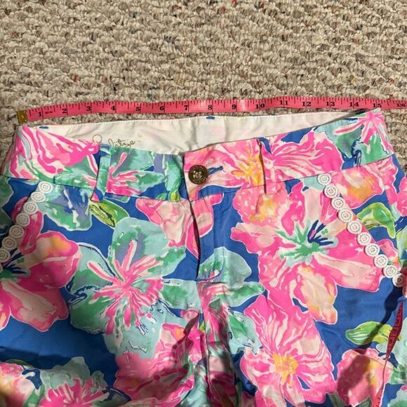Lilly Pulitzer Callahan Shorts 5" Beckon Blue Jungle Utopia Floral Print- Size 4 - Picture 7 of 9
